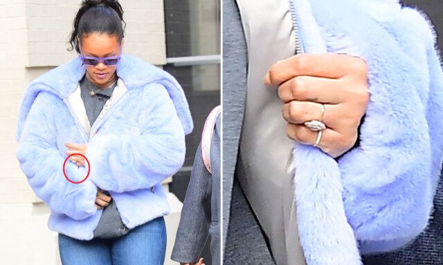 NY RING: Bryllupsryktene svirrer rundt Rihanna etter at hun dukket opp med en ny stor diamantring på fingeren i desember. Foto: NTB Scanpix NY RING: Bryllupsryktene svirrer rundt Rihanna etter at hun dukket opp med en ny stor diamantring på fingeren i desember. Foto: NTB Scanpix